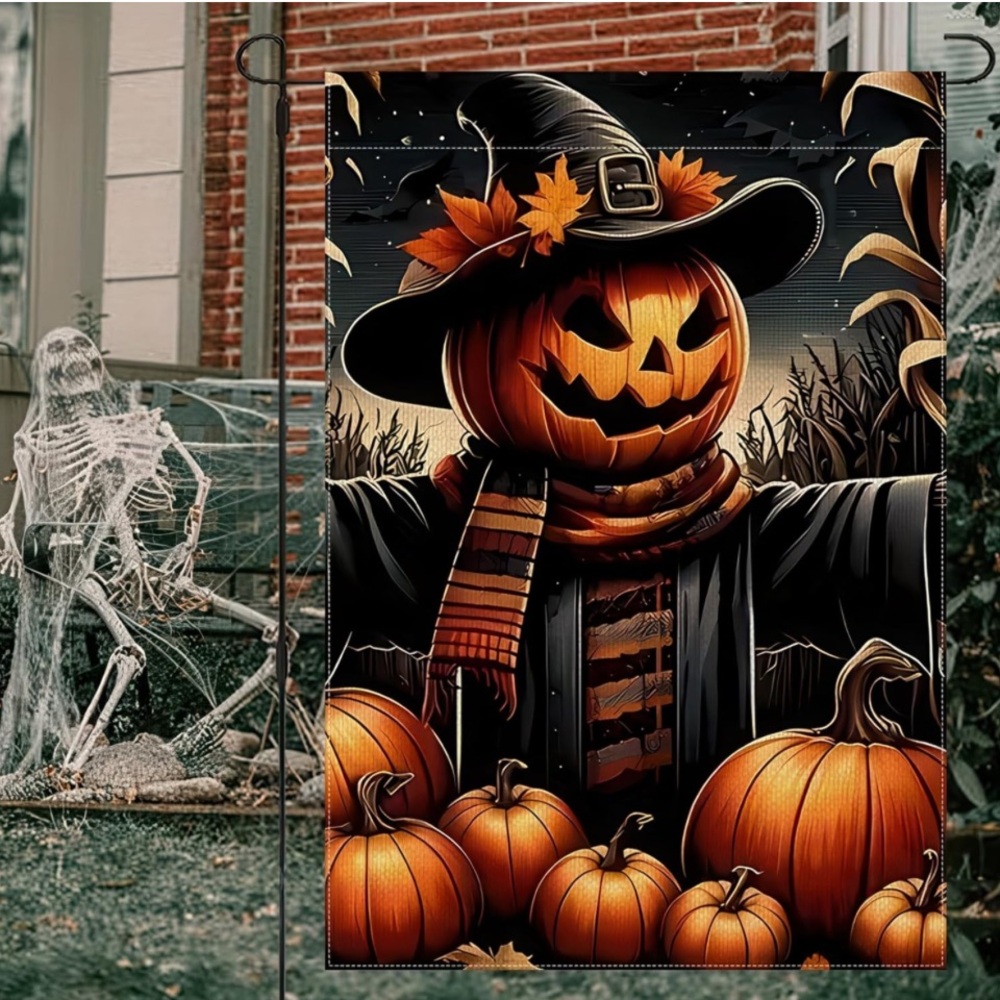 ~Ghost Scarecrow Garden Flag~